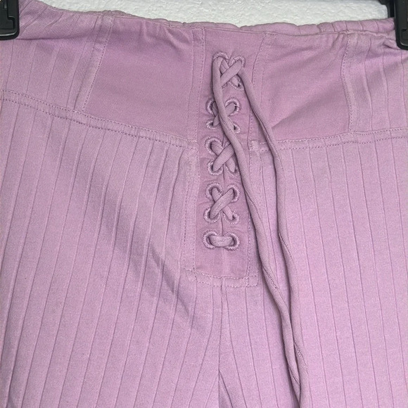 Out From Under Urban Outfitters Lilac Biker Shorts Lace Up Ribbed Size Small NWT - Picture 5 of 12